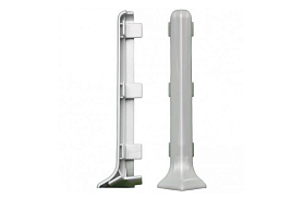 Угол внешний Bonkeel из ПВХ для алюминиевого плинтуса AL80, серый